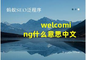 welcoming什么意思中文