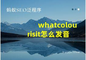 whatcolourisit怎么发音