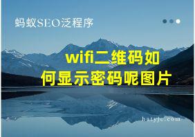 wifi二维码如何显示密码呢图片