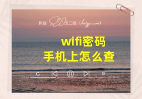 wifi密码手机上怎么查