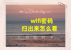 wifi密码扫出来怎么看