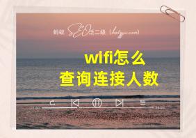 wifi怎么查询连接人数