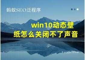 win10动态壁纸怎么关闭不了声音