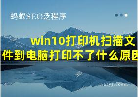 win10打印机扫描文件到电脑打印不了什么原因