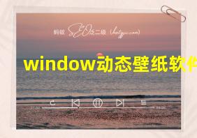 window动态壁纸软件