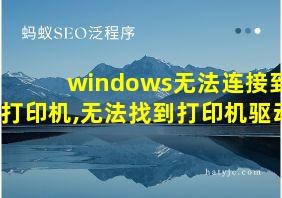 windows无法连接到打印机,无法找到打印机驱动