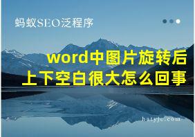 word中图片旋转后上下空白很大怎么回事