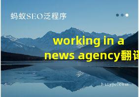 working in a news agency翻译