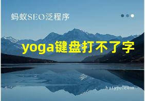 yoga键盘打不了字