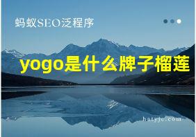 yogo是什么牌子榴莲