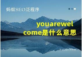 youarewelcome是什么意思