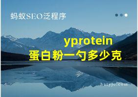 yprotein蛋白粉一勺多少克