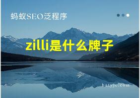 zilli是什么牌子